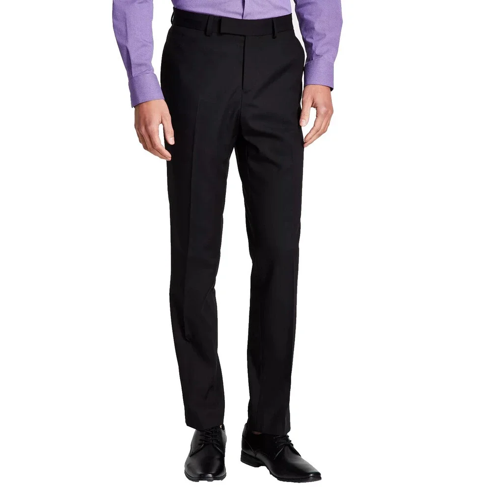 Kenneth Cole Men's Suit 38R 31x32 Black Ready Flex Slim Fit Stretch 2-Piece NWT